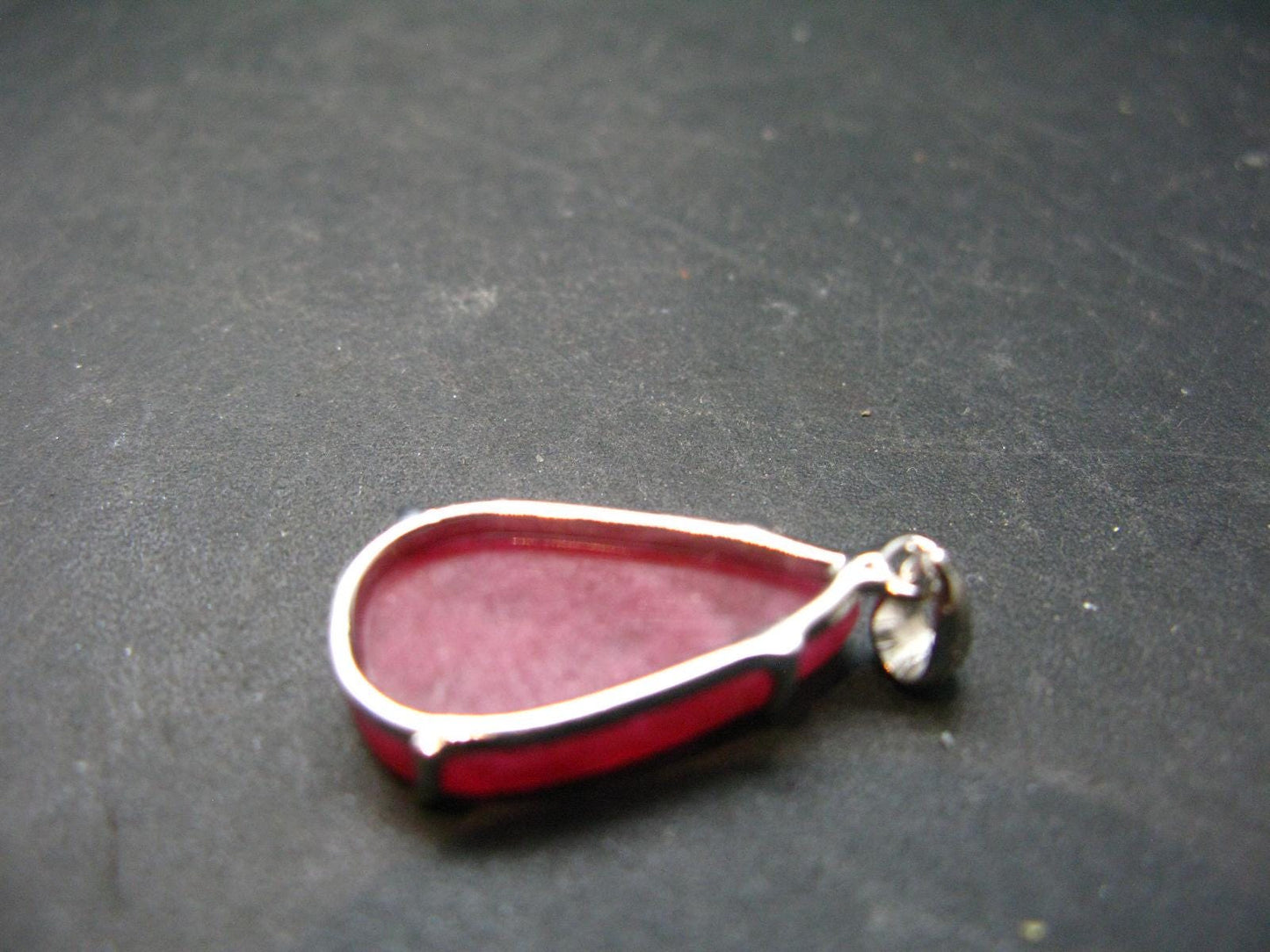 Pink Rhodonite Silver Pendant From Brazil - 1.1" - 3.04 Grams