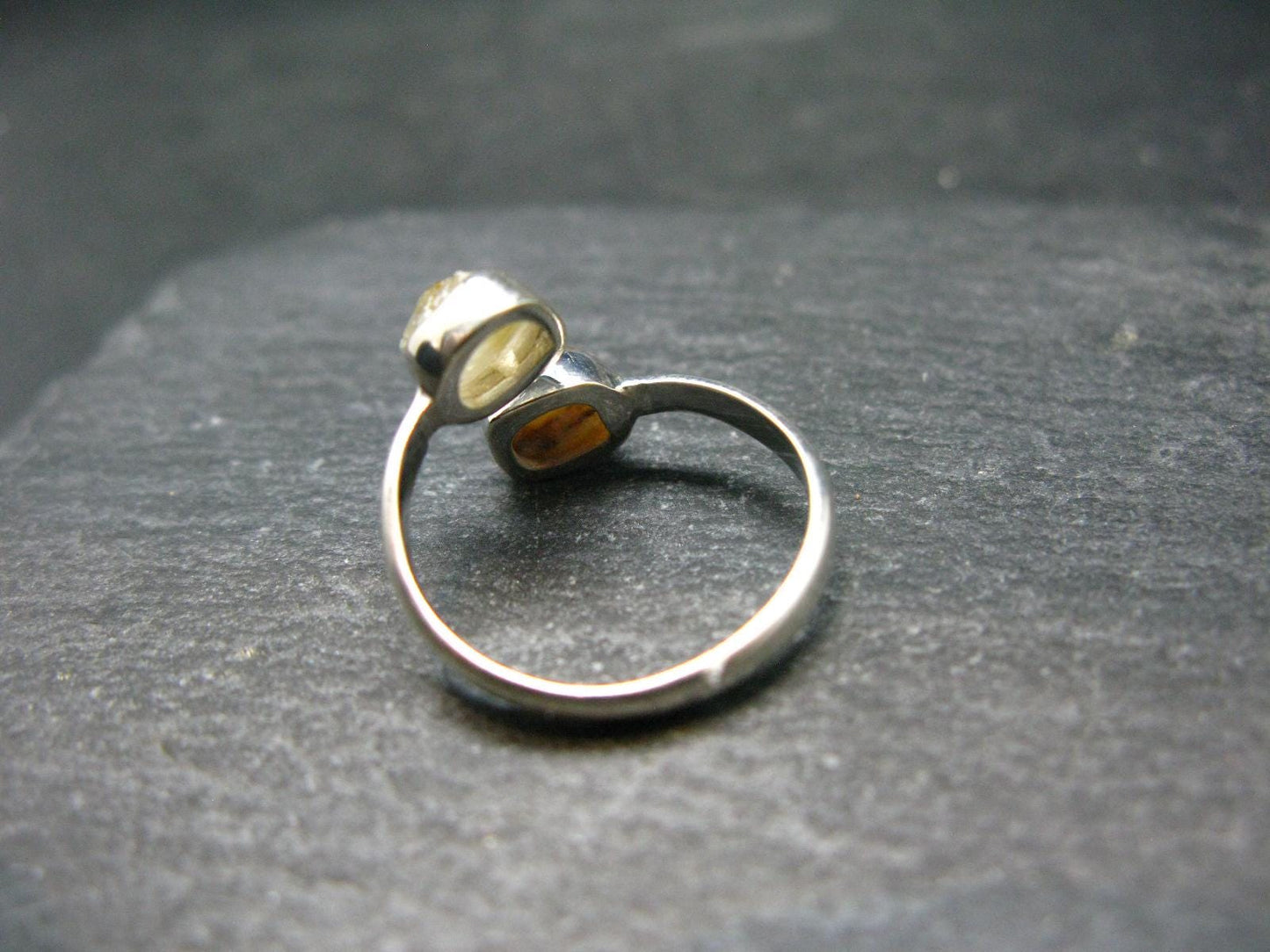 Herderite Crystal Silver Ring From Brazil - Adjustable Size - 2.43 Grams