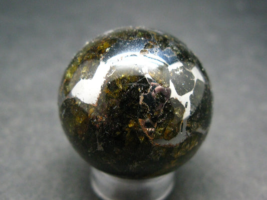 Large Seymchan Meteorite Pallasite Olivine Sphere Ball From Russia - 1.0" - 39.74 Grams