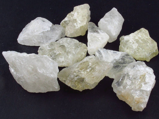 Rare Lot of 10 Golden Amblygonite Crystals from Brazil