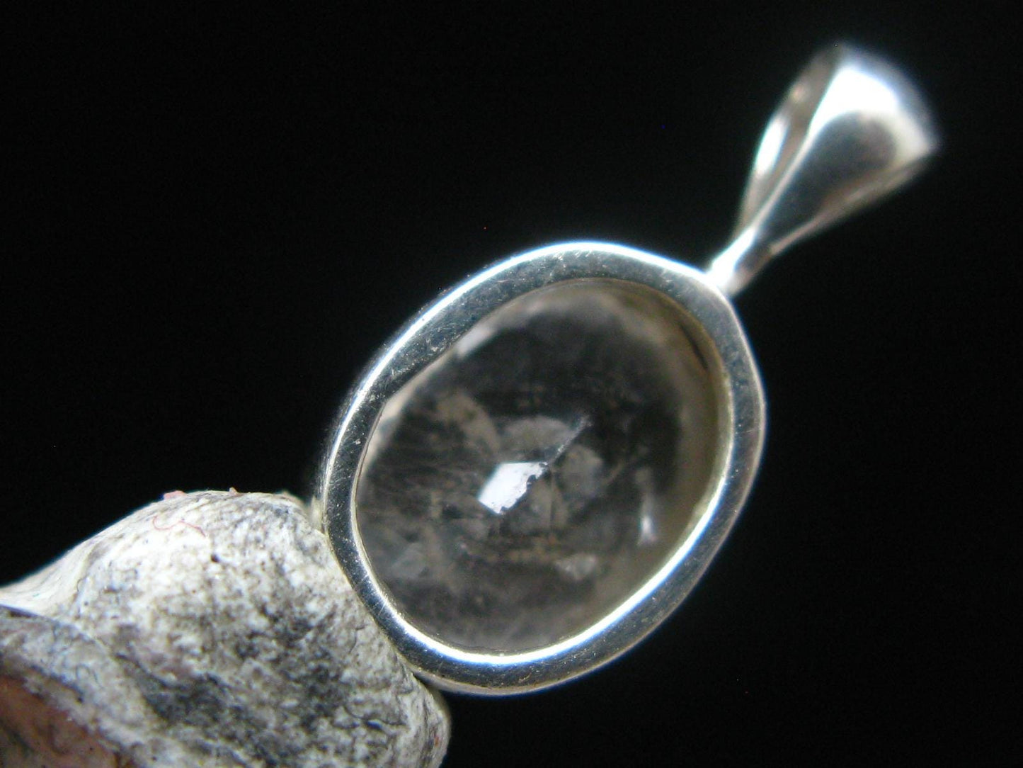 Gem Phenakite Phenacite Facetted Pendant from Russia - 1.72 Grams - 0.7"