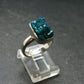 Emerald Green Dioptase Crystal Silver Ring from Congo - 4.05 Grams - Size 5