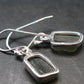 Moldavite Tektite Silver Earrings from Czech Republic - 2.34 Grams