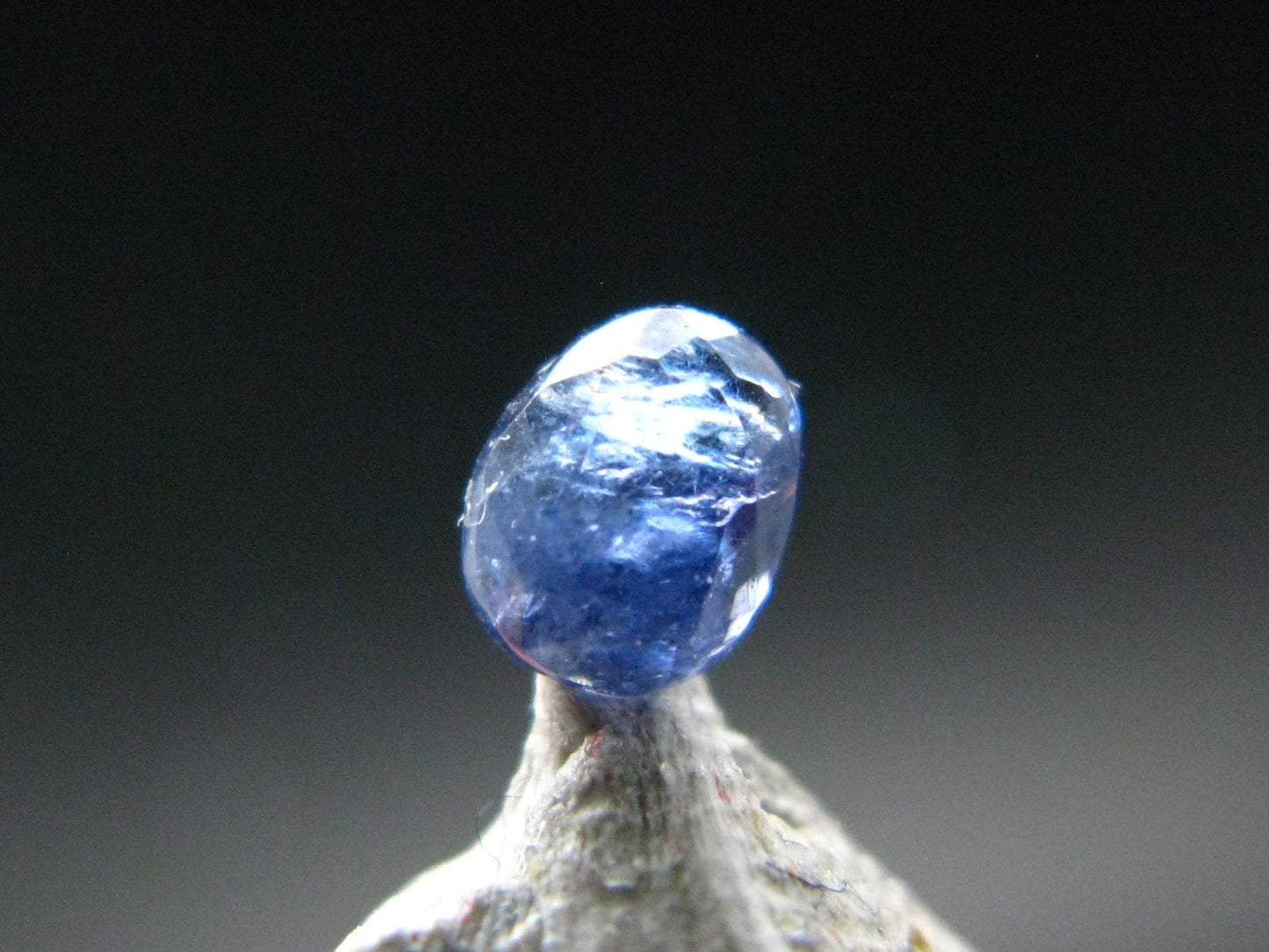 Gem Benitoite Cut Stone From California - 0.34 Carats - 4.5x3.5mm