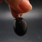 Rare Blue Amber Tumbled Fluorescent Silver Pendant From Indonesia - 1.2" - 4.0 Grams