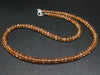 Gem Hessonite Orange Garnet Necklace Beads From Canada - 17"