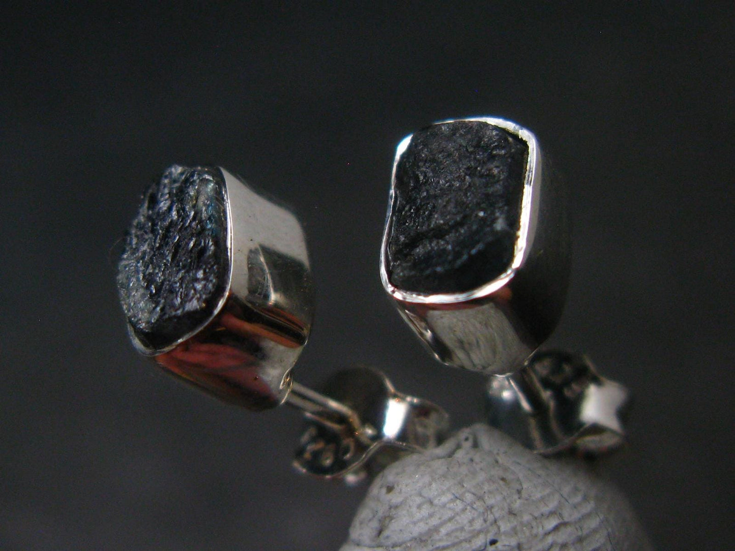 Alexandrite Stud Earrings Sterling Silver From Brazil - 1.69 Grams