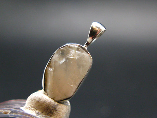 Phenakite Phenacite Silver Pendant from Nigeria - 0.7 Inches - 1.18 Grams