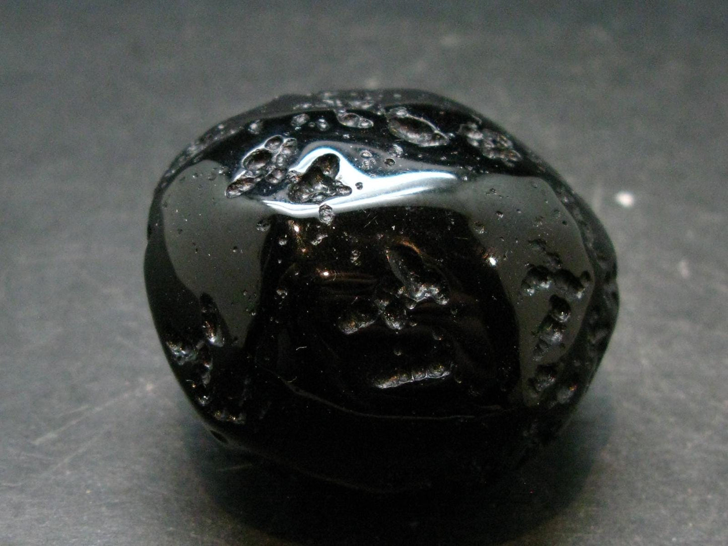 Rare Large Black Tibetan Tektite Tumbled Stone from Tibet - 1.7" - 64.42 Grams