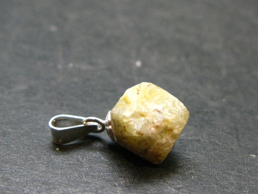 Rhodizite Rhodozite Crystal Silver Pendant from Madagascar - 0.6" - 0.94 Grams