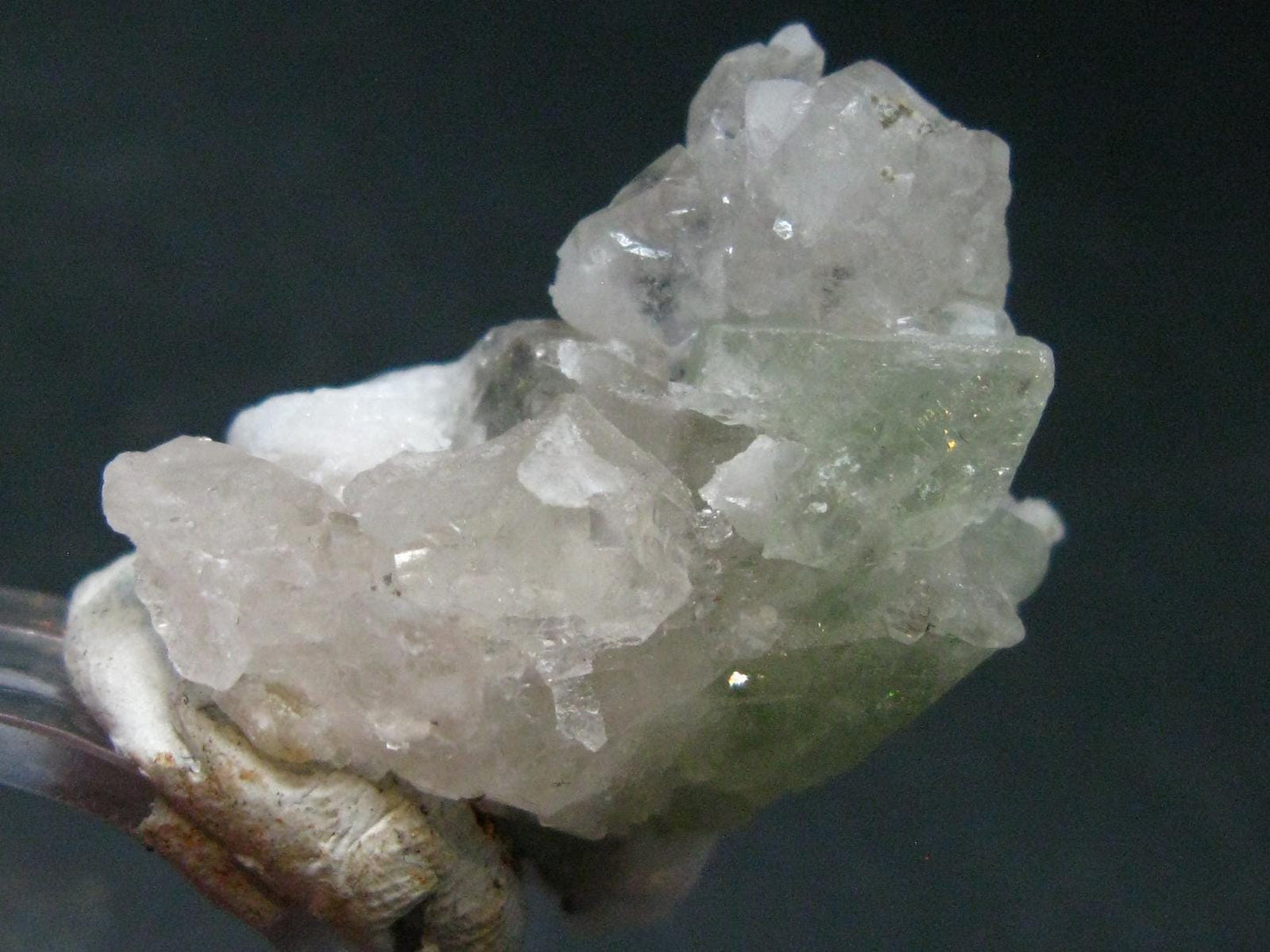 Gem Green Herderite Crystal With Albite From Pakistan - 1.1" - 10.43 Grams