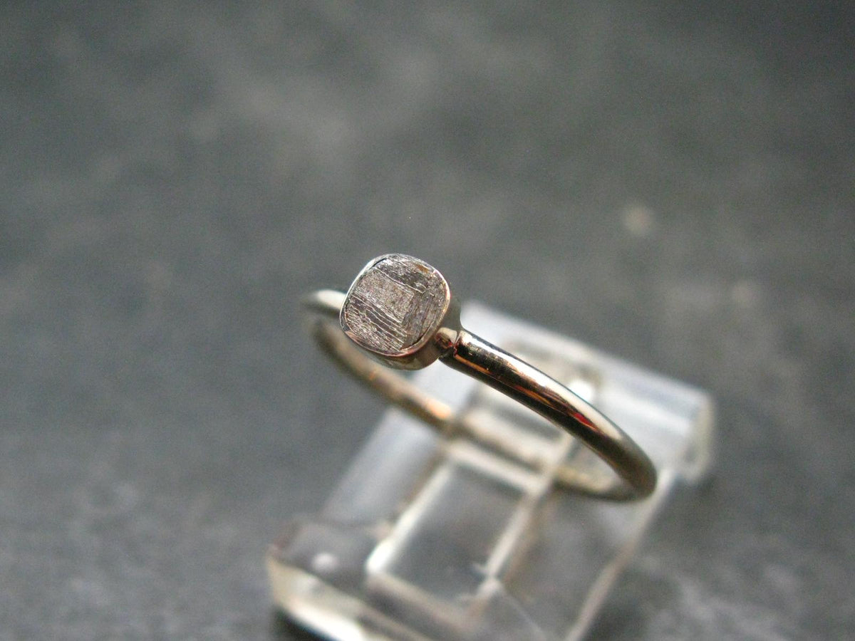 Muonionalusta Meteorite Sterling Silver Ring from Sweden - 1.40 Grams - Size 6