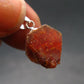 Vanadinite Crystal Silver Pendant From Morocco - 0.8" - 4.2 Grams
