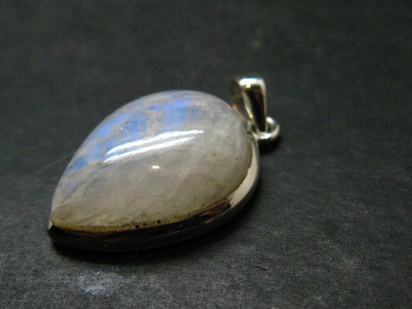 Natural Glow From Inside Moonstone 925 Silver Pendant - 3.7" - 8.48 Grams