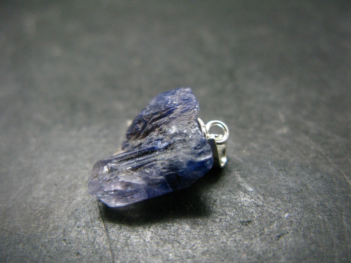 Tanzanite Pendant In Sterling Silver From Tanzania - 0.9" - 1.69 Grams