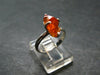 Fire Red Zincite Zinkite 925 Silver Ring from Poland - Size 5 - 2.66 Grams