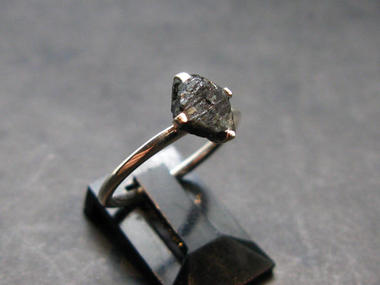 Terminated Brookite Crystal Silver Ring From Arkansas - Size 6 - 1.70 Grams