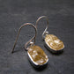 Rare Agni Gold Danburite Silver Earrings From Tanzania - 2.90 Grams - 1.1"