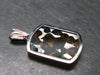 Rare Brahin Meteorite Slice With Olivine Pallasite Silver Pendant from Belarus - 1.3" - 4.48 Grams