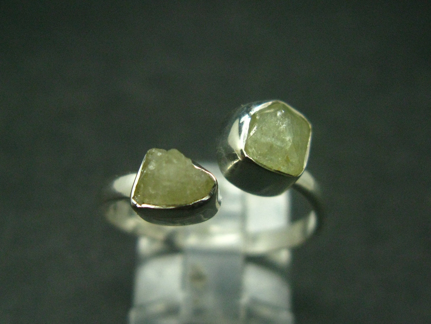 Rhodizite Rhodozite Silver Ring From Madagascar - Adjustable size - 2.52 Grams