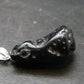 Tibetan Black Tektite Silver Pendant From Tibet - 1.1" - 3.20 Grams