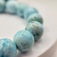 Larimar Beaded Bracelet Blue Gemstone Natural Jewelry Ocean Stone Gift