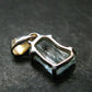 Fantastic Gemmy Aquamarine Crystal Silver Pendant From Brazil - 0.8" - 1.32 Grams