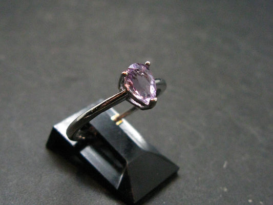 Natural Faceted Rich Purple Color Amethyst Ring - 1.22 Grams - Size adjustable