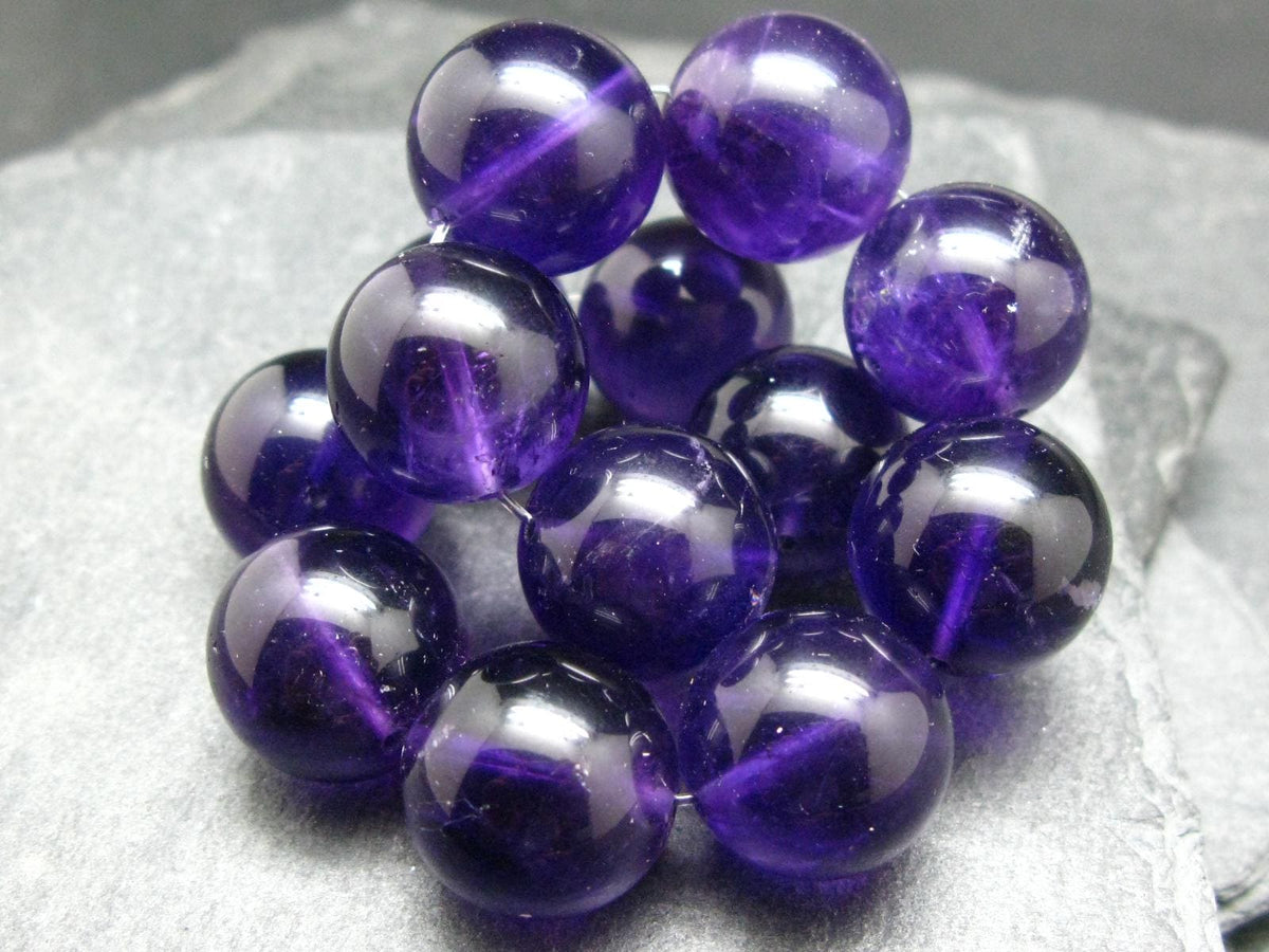 AAA Grade Amethyst Gem Genuine Bracelet ~ 7 Inches ~ 16mm Round Beads