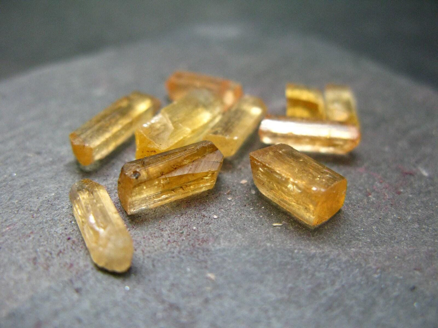 Lot of 10 Imperial Topaz Crystals From Brazil - 26.85 Carats