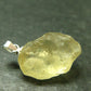 Gem Libyan Desert Glass Tektite Pendant Sterling Silver from Libya - 1.0" - 3.50 Grams