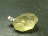 Gem Libyan Desert Glass Tektite Pendant Sterling Silver from Libya - 1.0" - 3.50 Grams