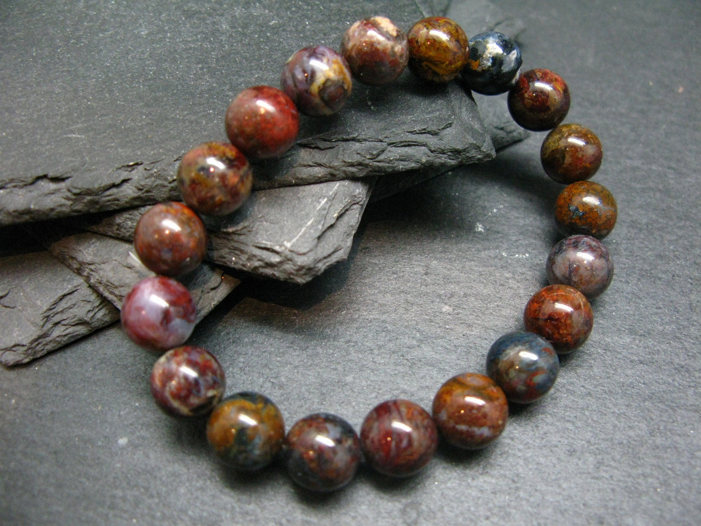 Pietersite Genuine Bracelet ~ 7 Inches ~ 10mm Round Beads