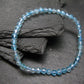 Blue Topaz Genuine Bracelet ~ 7 Inches ~ 4mm Facetted Beads