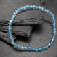 Blue Topaz Genuine Bracelet ~ 7 Inches ~ 4mm Facetted Beads