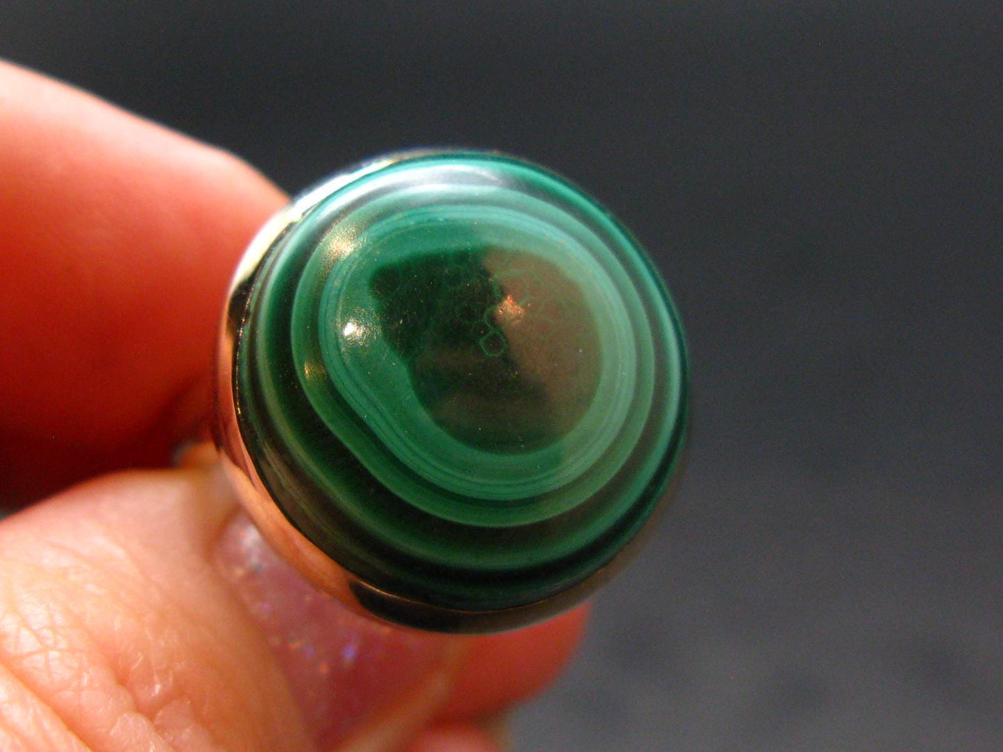 Malachite Silver Ring - 9.20 Grams - Size 7