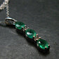 Emerald Silver Pendant W/Chain From Colombia - 2.20 Grams Total
