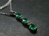 Emerald Silver Pendant W/Chain From Colombia - 2.20 Grams Total