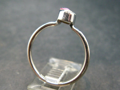 Beautiful Gem 1.12 Carat Bixbite Red Emerald Beryl Silver Ring From Utah USA - Size 8