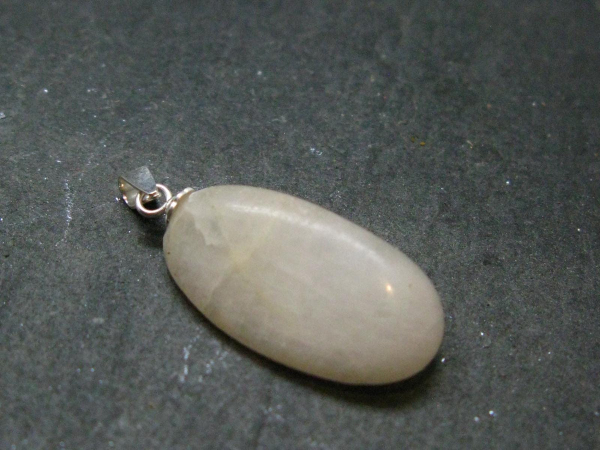 Very Rare White Cryolite 925 Silver Pendant from Greenland - 1.2" - 3.25 Grams