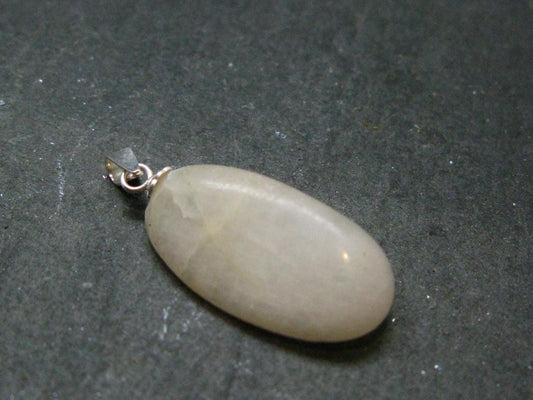 Very Rare White Cryolite 925 Silver Pendant from Greenland - 1.2" - 3.25 Grams