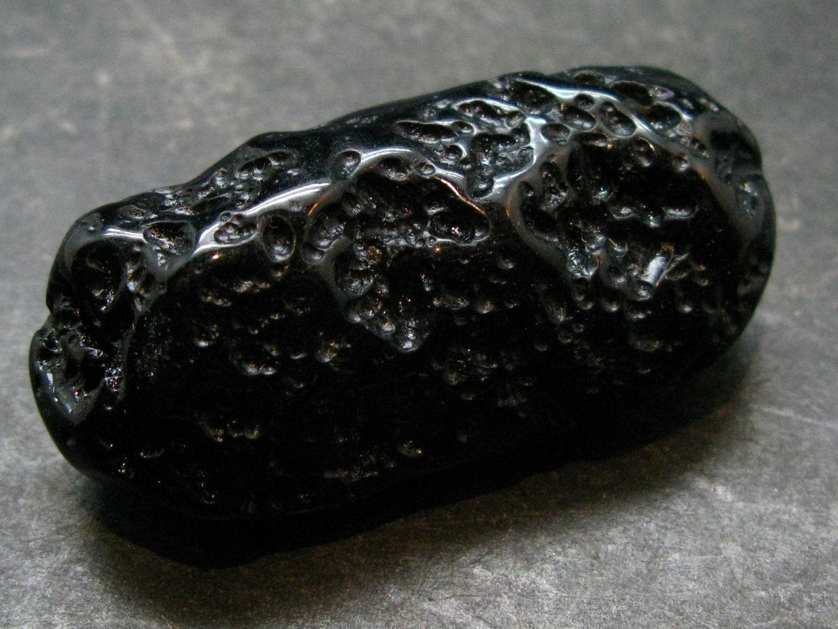 Rare Large Black Tibetan Tektite Tumbled Stone from Tibet - 2.0" - 30.43 Grams
