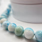 Larimar Beaded Necklace Blue Gemstone Jewelry Ocean Stone Necklace Gift
