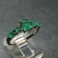 Emerald Faceted Silver Ring from Colombia - 2.13 Grams Total - Size 6
