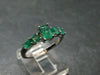 Emerald Faceted Silver Ring from Colombia - 2.13 Grams Total - Size 6