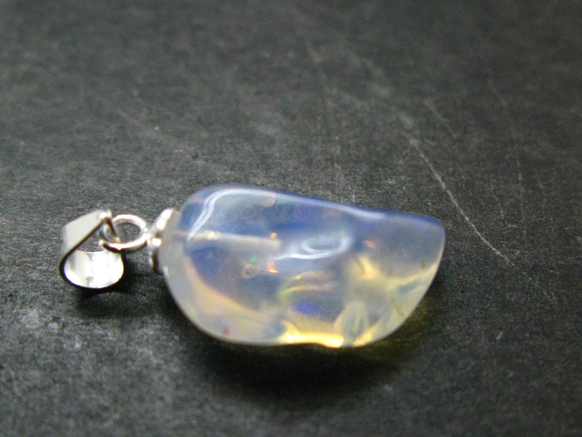 Opal Sterling Silver Pendant From Ethiopia - 0.9" - 1.0 Grams