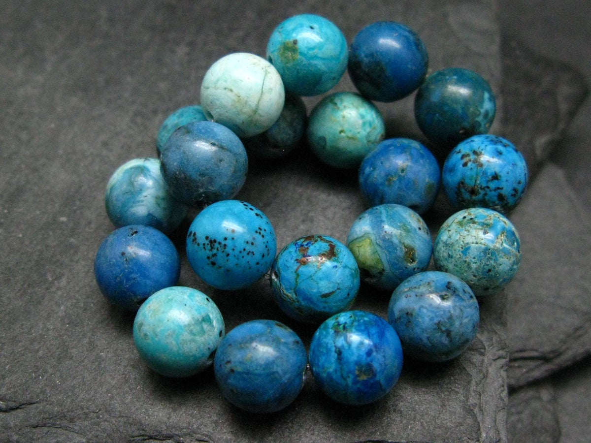 Blue Opal Genuine Bracelet ~ 7 Inches ~ 10mm Round Beads