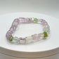Kunzite & Peridot Bracelet | Lilac, Green Crystal Healing Jewelry