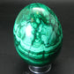 Large Rich Vivid Vibrant Green Malachite Egg From Congo - 3.5"