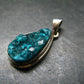 Dioptase Crystal Silver Pendant from Congo - 5.70 Grams - 1.4"